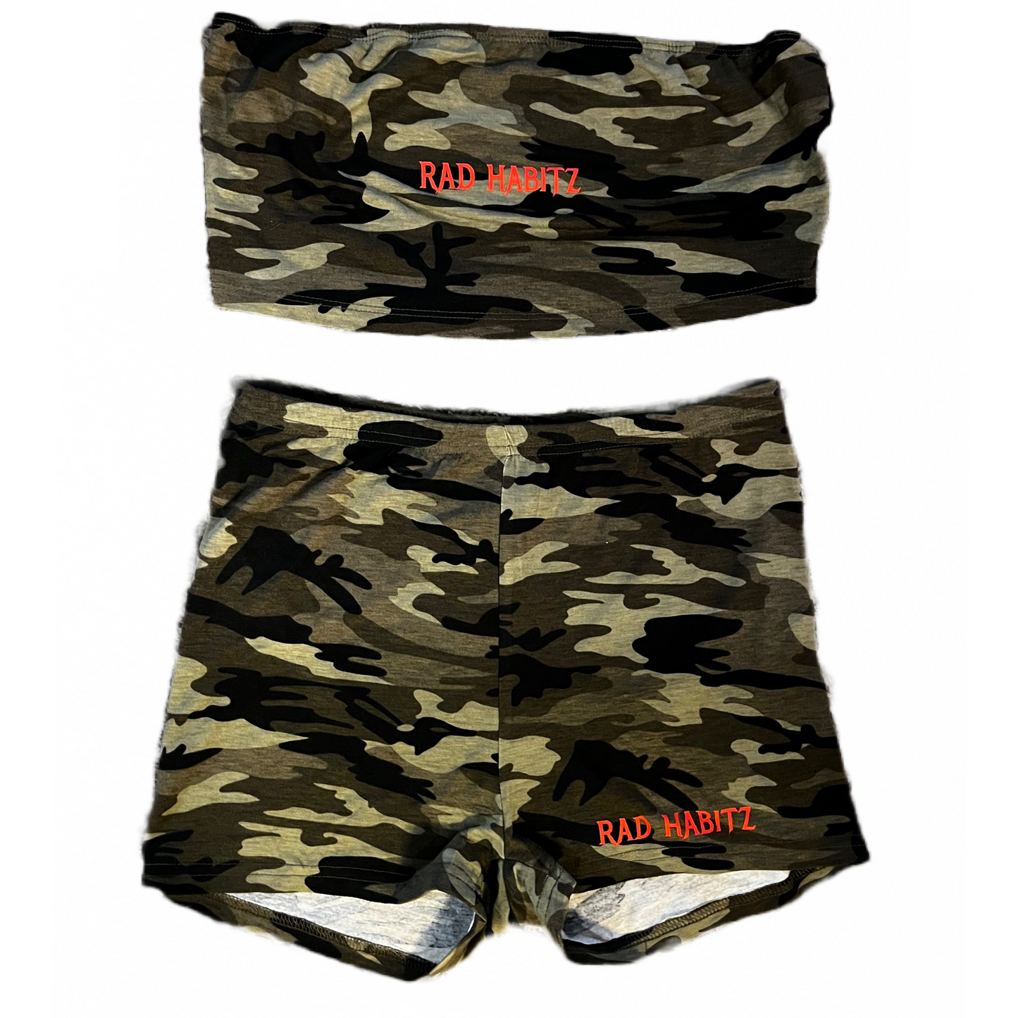 Camo shortz tube top set