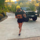 Crop open back top & shortz set